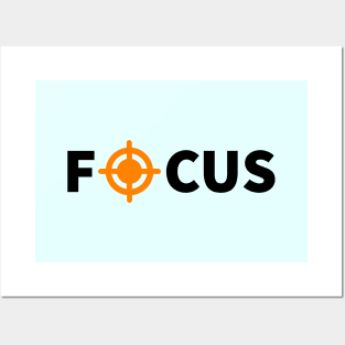 Focus text-based design for photographers and entrepreneurs by dmerchworld Posters and Art